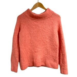 Anthropologie Moth sweater Bedford fuzzy mock‎ neck pullover fuzzy alpaca wool